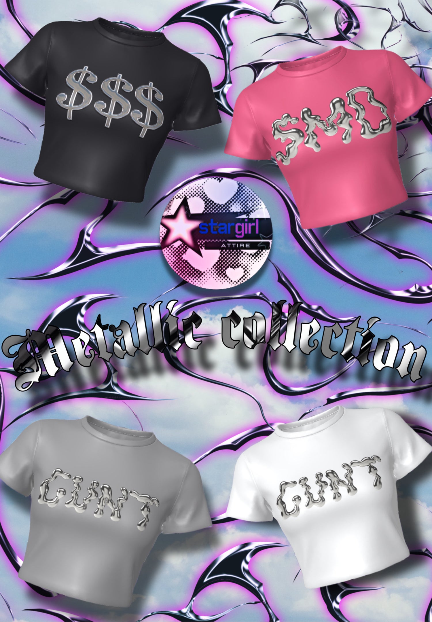 metallic Baby Tees