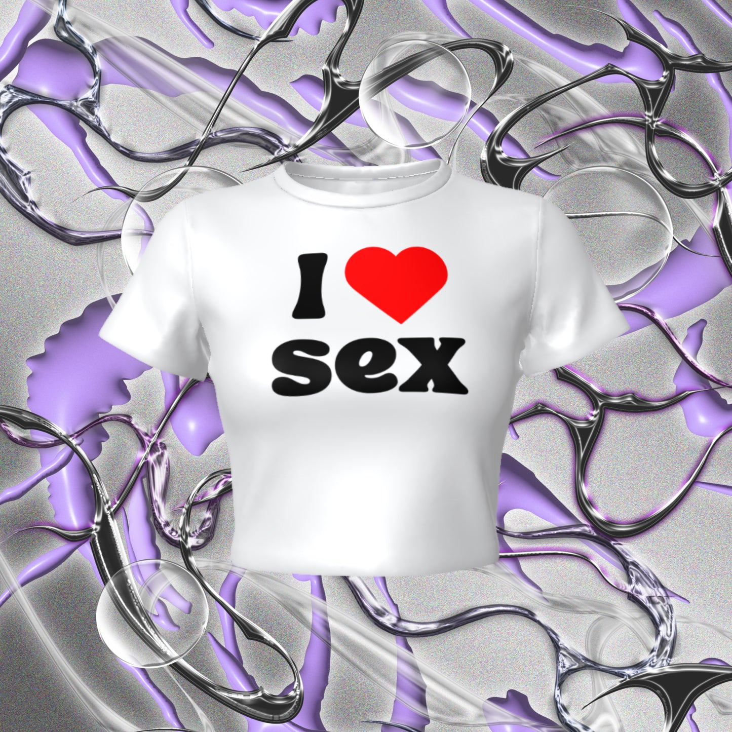 Y2K I Love Sex Fitted Baby Tee