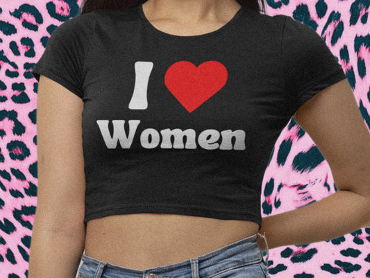 Y2K I Love Women Fitted Baby Tee