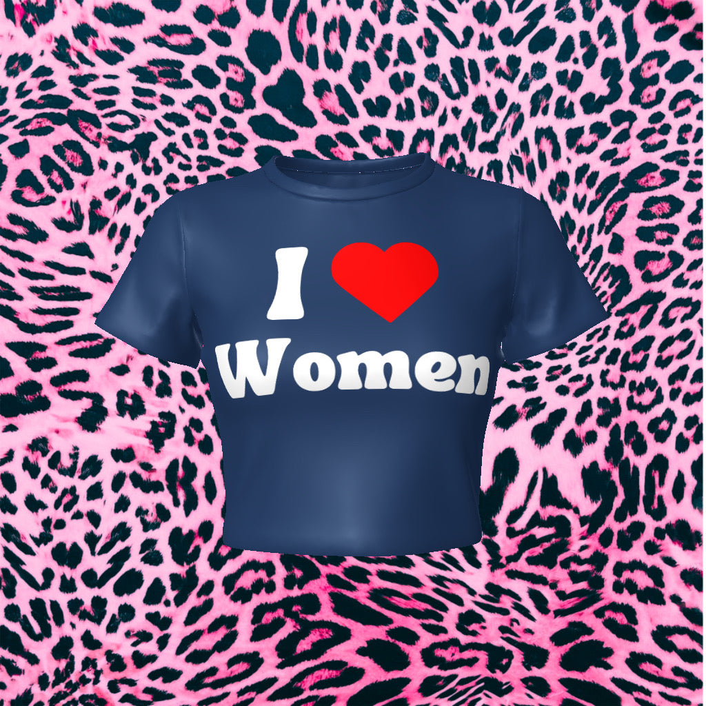 Y2K I Love Women Fitted Baby Tee