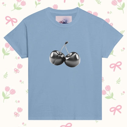 Halftone cherry print Baby Tee