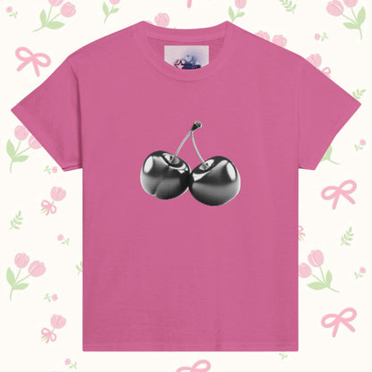 Halftone cherry print Baby Tee