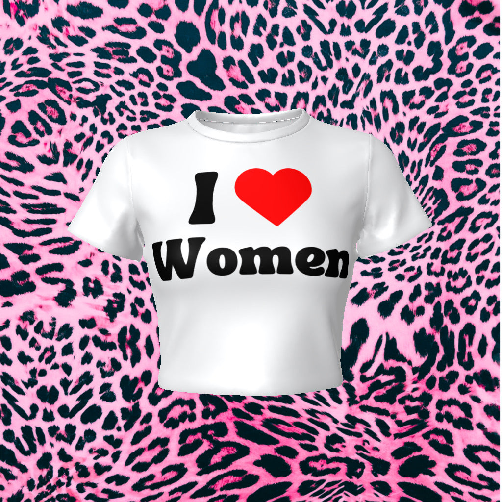 Y2K I Love Women Fitted Baby Tee