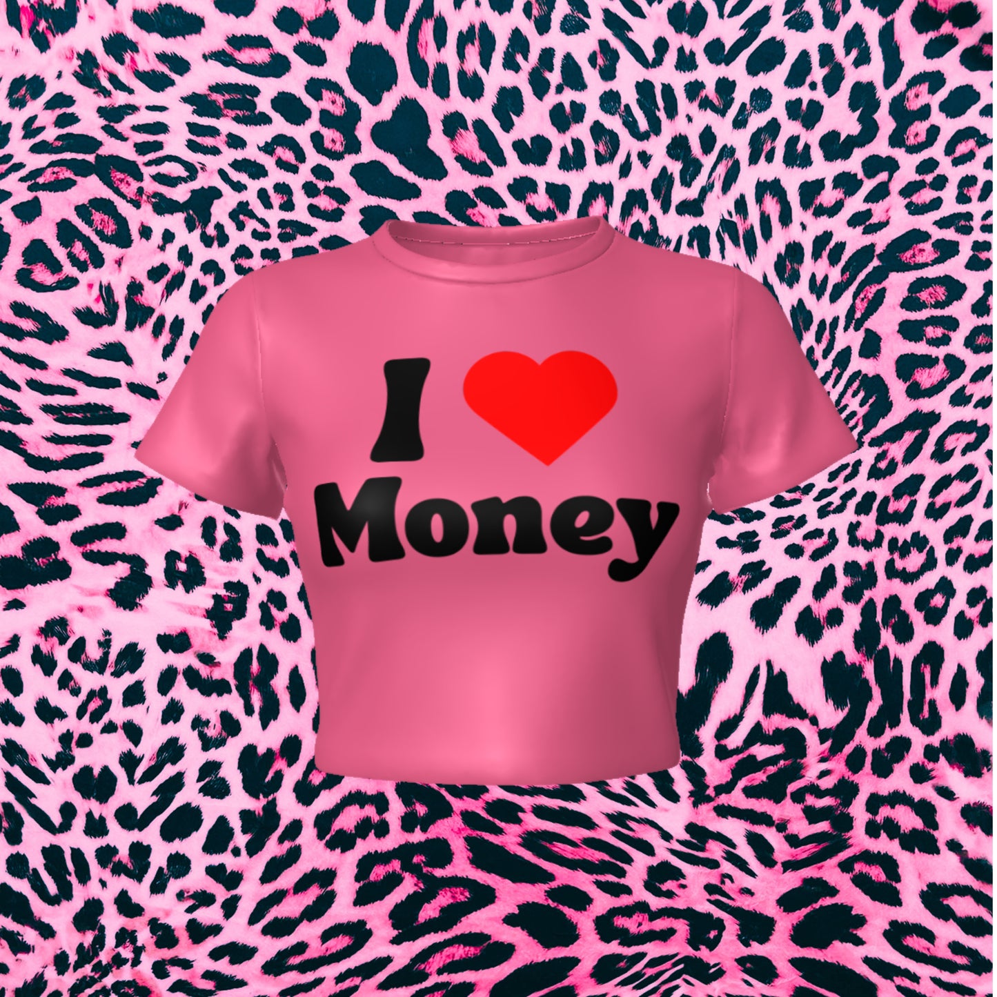 Y2K I Love Money Fitted Baby Tee