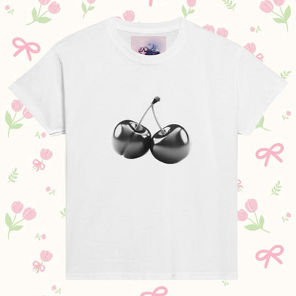 Halftone cherry print Baby Tee