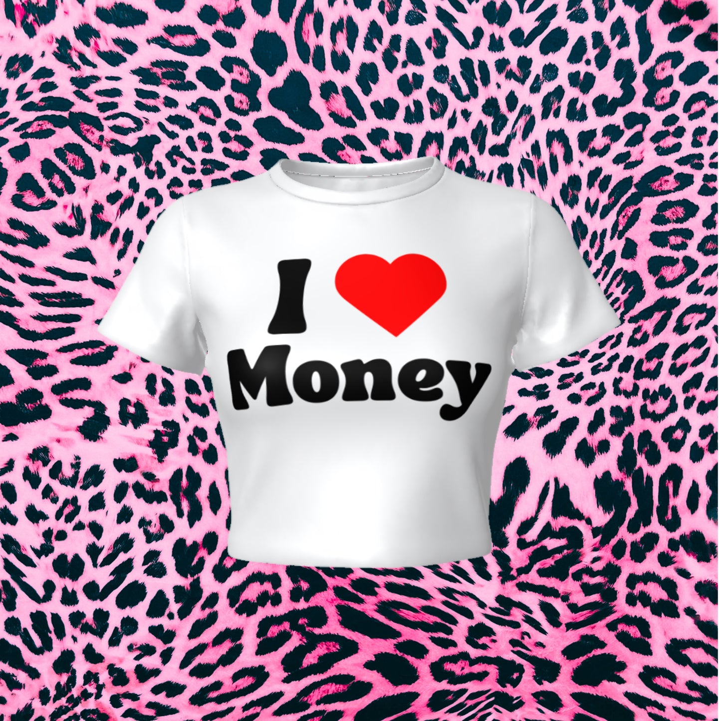 Y2K I Love Money Fitted Baby Tee