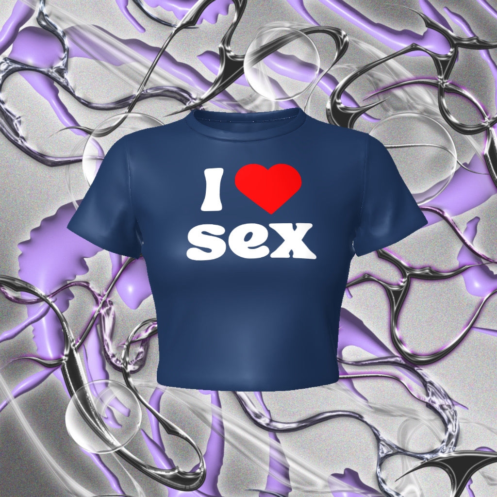 Y2K I Love Sex Fitted Baby Tee